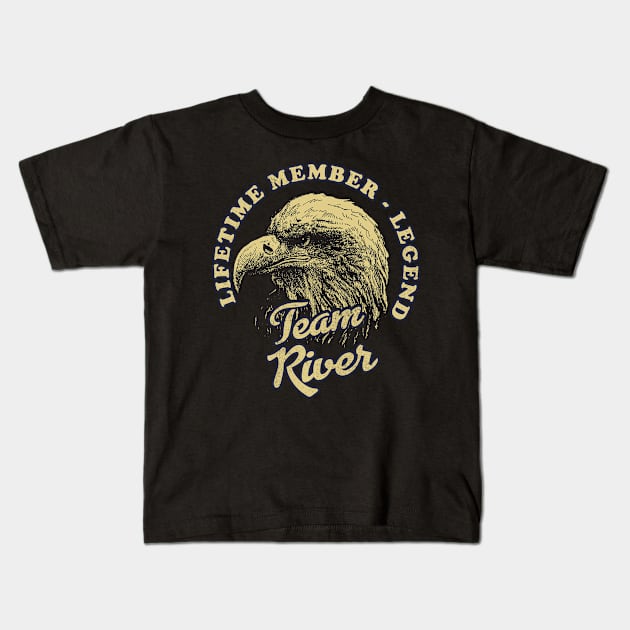 River Name - Lifetime Member Legend - Eagle Kids T-Shirt by Stacy Peters Art